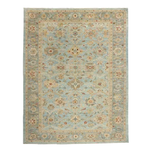 Sky Blue Persian Sultanabad Rug - 12'03 X 15'10