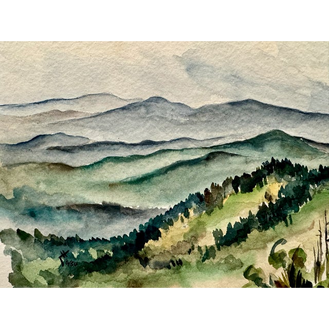 Original watercolor on paper by Henry Emil Salloch, also known as Heinz Emil Salloch, the German-born American artist and...