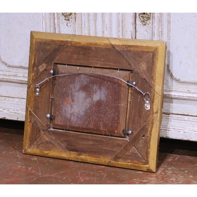 Pair of 19th Century French Pendant Genre Paintings on Board in Carved Frames For Sale - Image 14 of 15