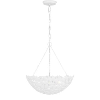 Alexa Hampton by Visual Comfort Studio Kelan Small Pendant, Textured White For Sale