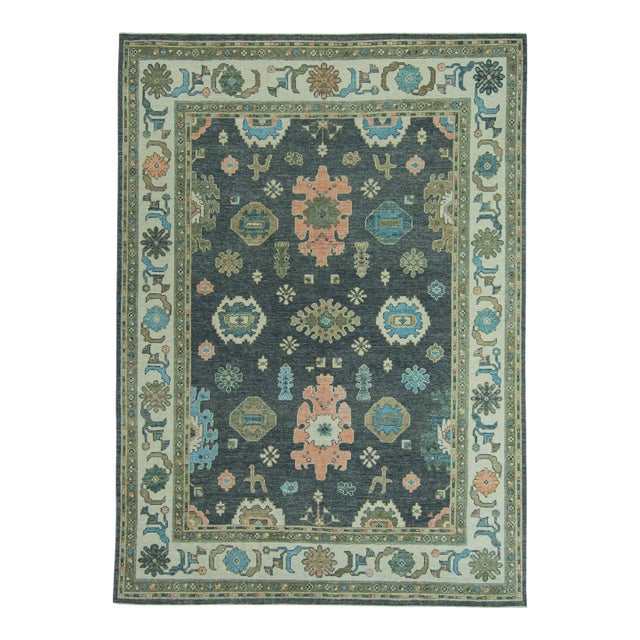 Turkish Oushak Rug 9'2" x 12'10" #19201 For Sale