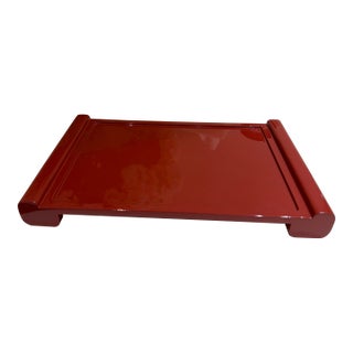 Christian Liaigre Rouge Lacquer Hugo Tray Size 1 (Small) For Sale