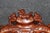 Pair Vintage Chinese Carved Mahogany and Marble Back Arm Chairs For Sale - Image 12 of 16