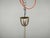 Gold Vintage Czech Art Deco Opaline Glass and Chrome Pendant Lights, 1930s, Set of 2 For Sale - Image 8 of 16