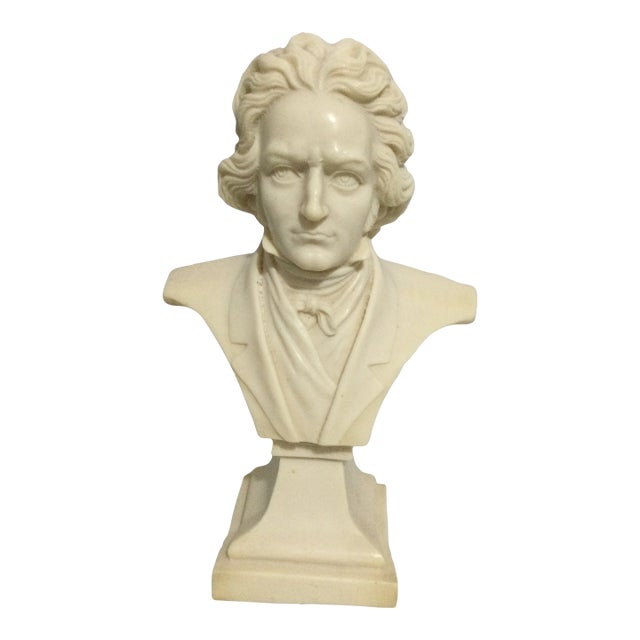 1950s Ludwig Van Beethoven Plaster Bust For Sale