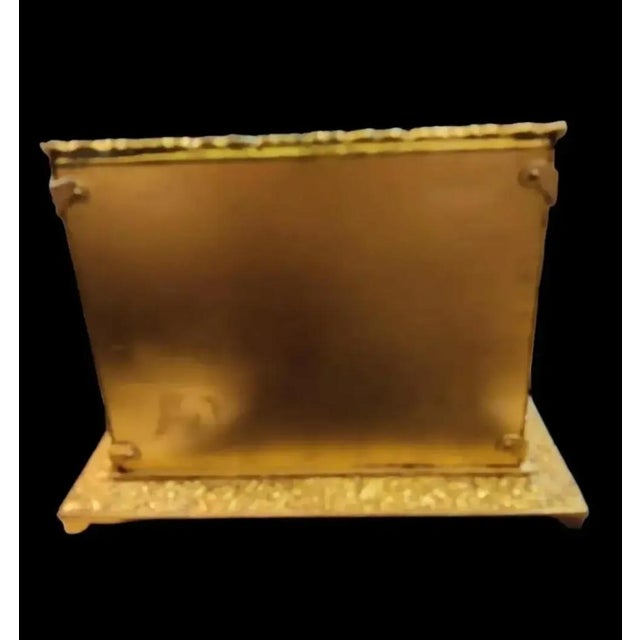 Bronze Late 19th Century Ornate French Repousse Gilt Bronze Letterbox Inkstand For Sale - Image 8 of 12