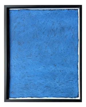 Rolf Hans, Large Framed Monochrome Oil Pastel on Cardboard, 1986