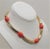 Vintage 1970s Signed Napier Goldtone & Orange Bead Necklace For Sale In Philadelphia - Image 6 of 8