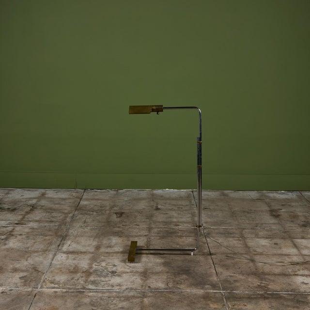 Cedric Hartman Parallel Bar Brass and Stainless Steel Floor Lamp For Sale In Los Angeles - Image 6 of 15