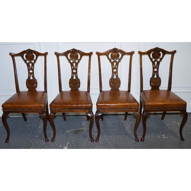 Scottish Victorian Dyed Leather Dining Chairs by John Taylor, Set of 12 For Sale - Image 6 of 18