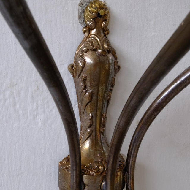 Original 3-Arm Wall Lights, Italy, 1950s, Set of 2 For Sale - Image 6 of 17