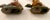 Avocado Rare Mid-Century California Original Pottery/Ceramics Oblong Scalloped Edged Low Bowl & Two Fire Phoenix Pheasant Birds 3 Pieces Excellent Condition. For Sale - Image 8 of 12