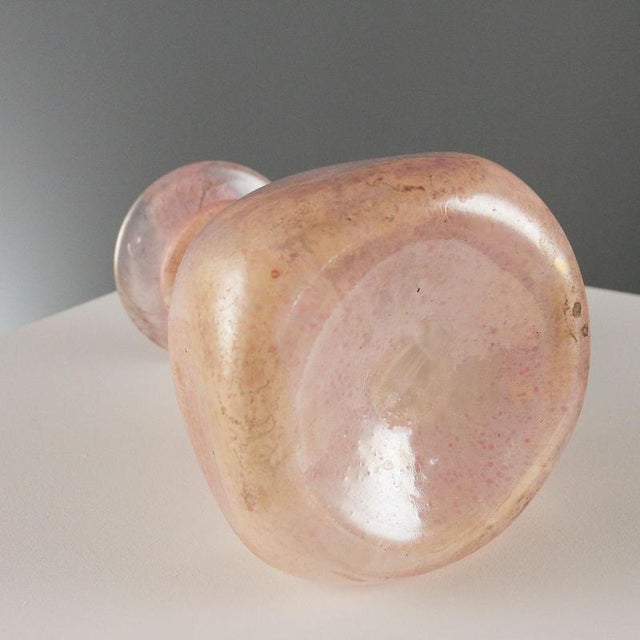 Pink Scavo Murano Glass Vase For Sale - Image 8 of 9