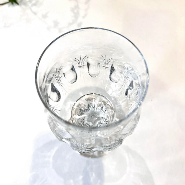 Transparent Tiffin 'Ondine' by Franciscan Red Wine or Water Goblets- a Pair For Sale - Image 8 of 11
