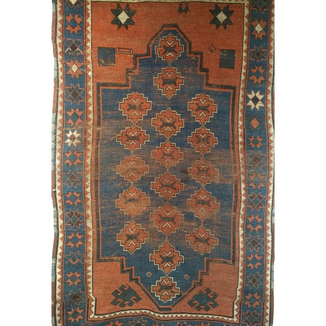 Antique Caucasian Kazak Bordjalou Rug, Hand-Knotted Wool, Late 1800s, 4' x 6' For Sale - Image 17 of 18