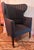A Pair of Custom Bench-Made Georgian Style Wingback Chairs by Cisneros Upholstery (Chicago) – Wool Flannel For Sale - Image 6 of 8