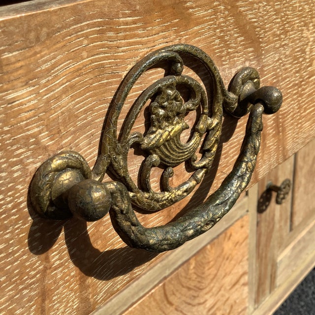 Antique White Washed Oak Washstand For Sale - Image 4 of 11