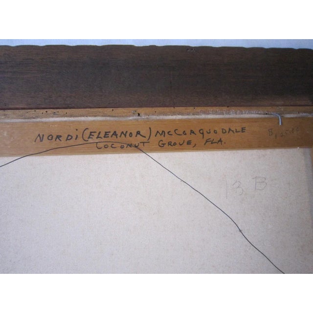 1960s Mid Century Painting Boats, Signed Nordi For Sale - Image 5 of 7