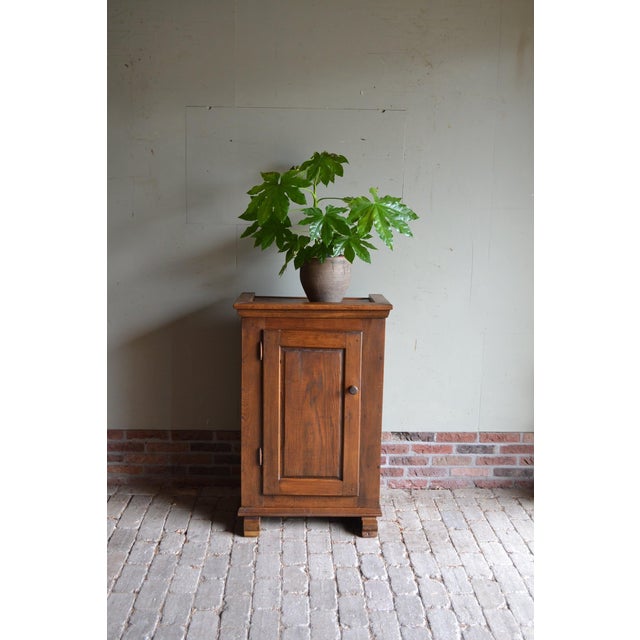 Antique Oak Wooden Spinde Cabinet For Sale - Image 10 of 10