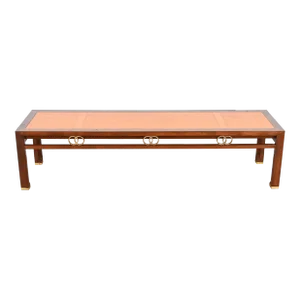 Michael Taylor for Baker Far East Collection Teak, Walnut, and Brass Coffee Table
