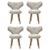 Sheepskin WNG Chairs by Mazo Design, Set of 4 For Sale - Image 6 of 6