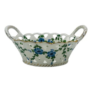 Vintage Ceramic Basket For Sale