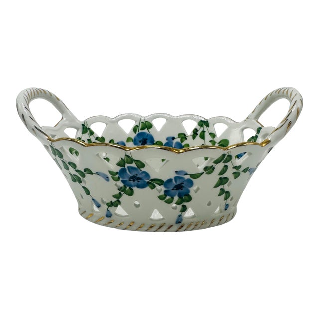 Vintage Ceramic Basket For Sale
