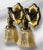 Antique Small Sconces With Amber Glass Shades - a Pair For Sale - Image 9 of 11