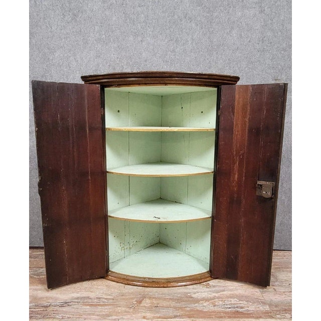 Wall Corner Cabinet in Oak and Marquetry, 1780s For Sale - Image 5 of 7