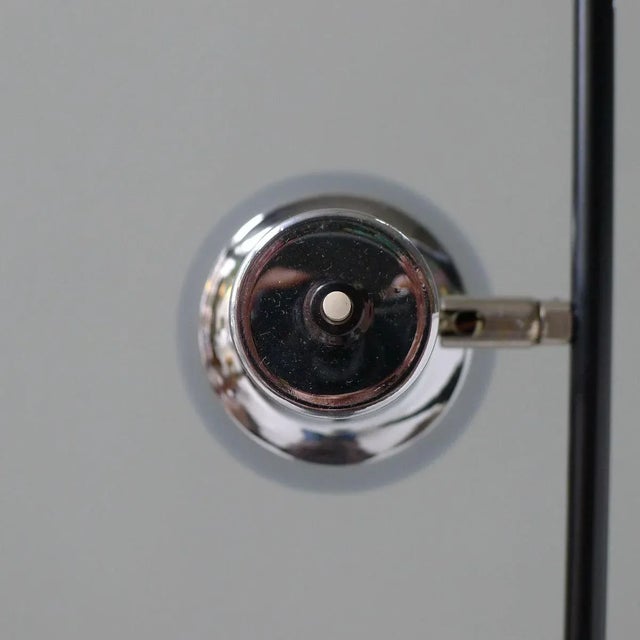 1970s Floor Lamp with Movable Chrome & Black Cylindrical Shades, 1960s For Sale - Image 5 of 11