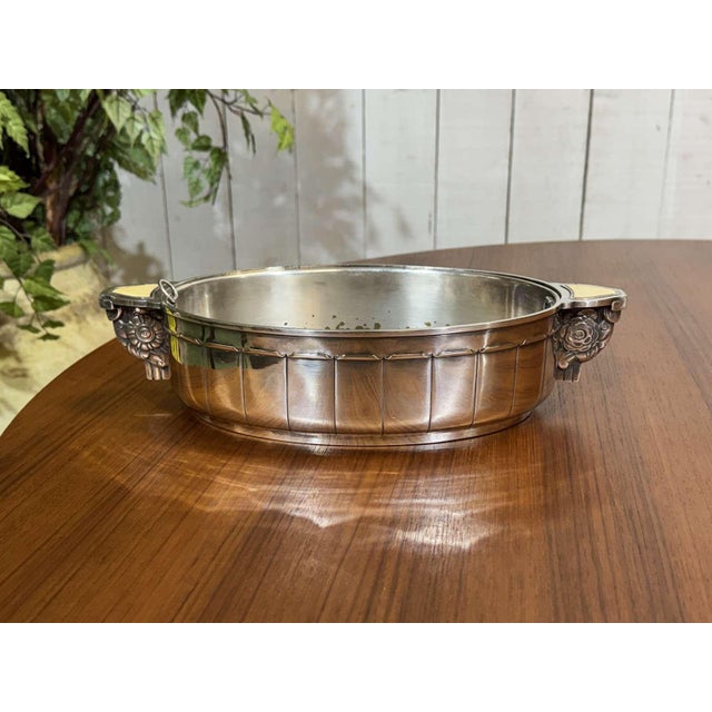 Art Deco Silver-Plated Metal Planter by Saglier Frères, 1930s For Sale - Image 7 of 16