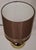 Vintage Gilt Metal Ball Table Lamp with Brown Fabric Shade from Bewatt, 1980s For Sale - Image 6 of 8