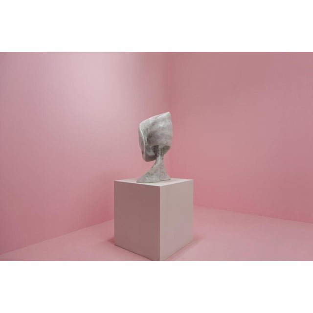 Aqua Fossil Sculptural Table Light in Alabaster and Resin by Amarist Studio For Sale - Image 10 of 14