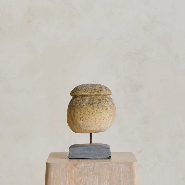 Mid-Century Modern Vintage French Stone Abstract Sculpture on Stand No. 12 For Sale - Image 3 of 6