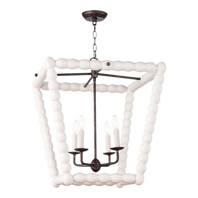 Regina Andrew Perennial Lantern in White For Sale