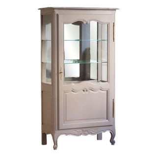 French Display Cabinet with Mirrored Back Panel, 1890s For Sale