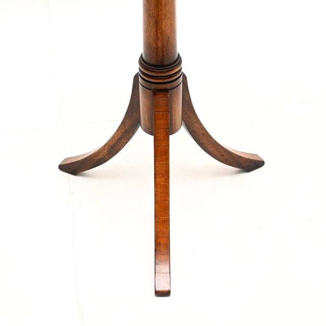 Wood Georgian Style Inlaid Wine Table, 1950 For Sale - Image 7 of 8