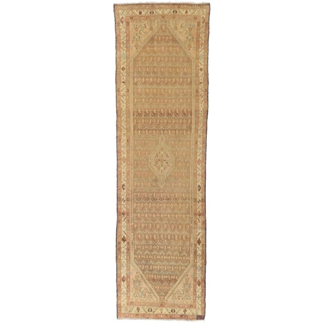 Vintage Persian Hamadan Runner, 03'02 X 11'01 For Sale - Image 9 of 10