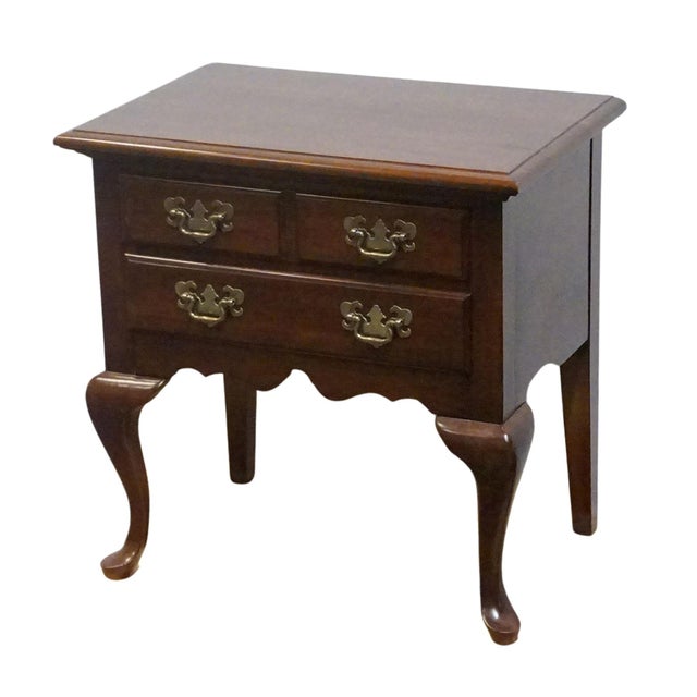 Traditional Pennsylvania House Solid Cherry Traditional Style 24" Two Drawer Accent End Table For Sale - Image 3 of 12