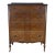 Antique Sheraton Style Book Matched Walnut Four Drawer Tallboy Dresser 49" For Sale