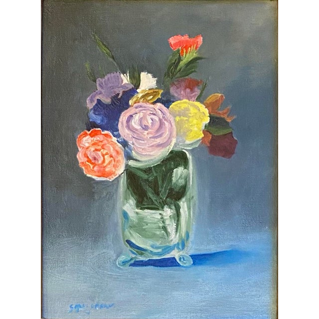 Realism Impressionist Floral Still Life by Satori Gregorakis For Sale - Image 3 of 3