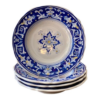 Antico Deruta Pasta/Soup Bowl, Full Design - Set of 4 For Sale