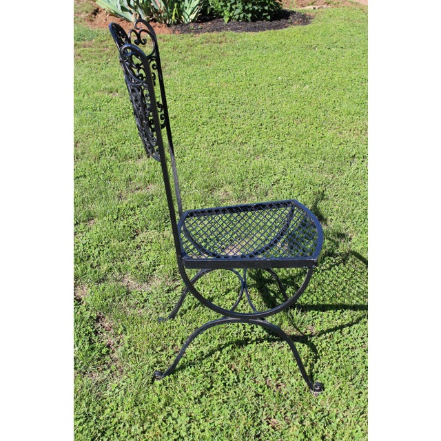 Metal Lee L. Woodard & Sons Wrought Iron Patio Set From the Andalusian Collection—5 Pieces For Sale - Image 7 of 18