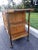 Mid-Century Rolling Bar Cart Travertine Inlaid Top Burl Wood Doors & Brass Accents 48" Long! For Sale In New York - Image 6 of 9