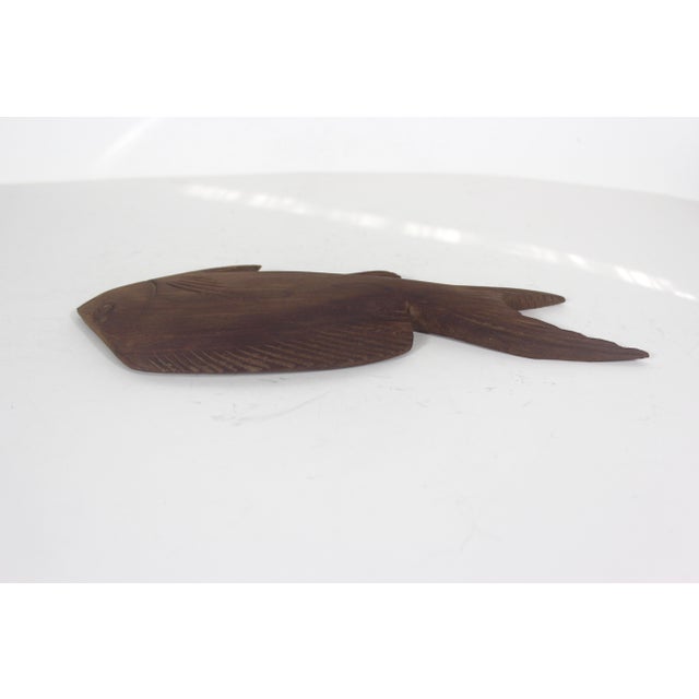 Vintage Hand Carved Wood Fish Wall Decor For Sale - Image 10 of 12