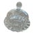 Vintage Crystal Cut Glass Rounded Covered Butter Dish For Sale