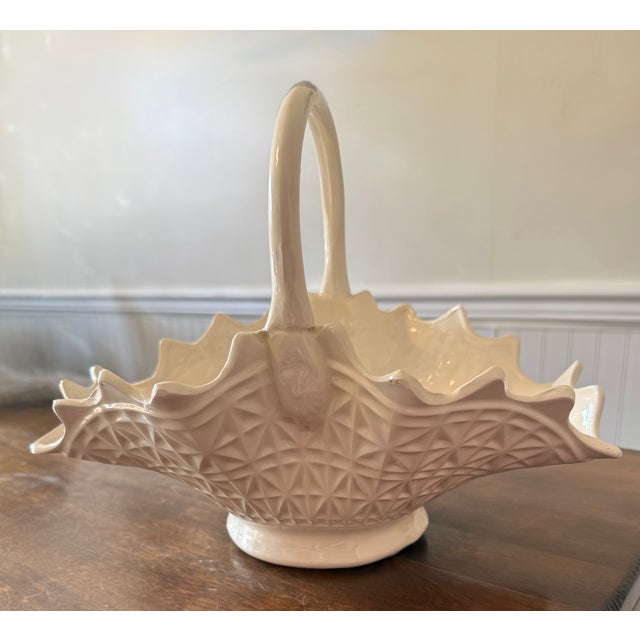 Original Hand-Painted 1975 Ceramic Basket For Sale - Image 18 of 18