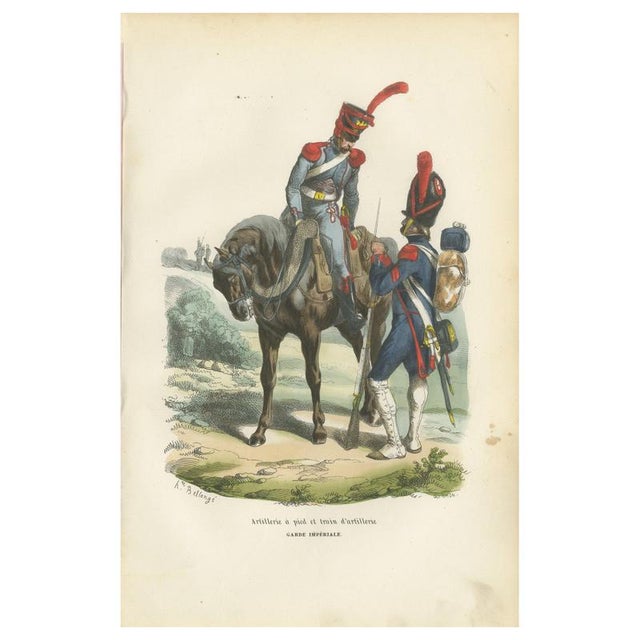 After Horace Vernet, Imperial Guard Foot Artillery and Train, 1843, Paper For Sale - Image 10 of 10