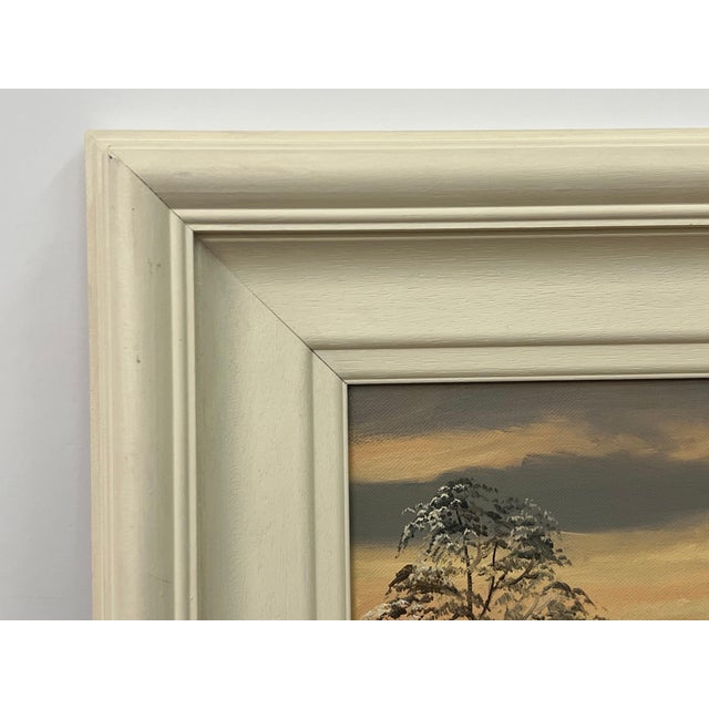 Sunset in Ireland Countryside - Original Oil Painting by Northern Irish Artist 1985 Circa For Sale - Image 9 of 11