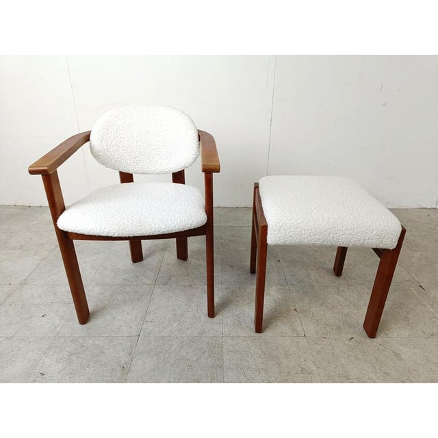 Set of Vintage Armchair and Ottoman, 1960s For Sale - Image 9 of 11
